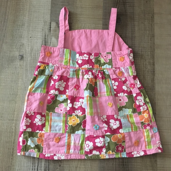Gymboree pink patchwork tank top size 7 - Picture 2 of 2